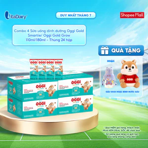 Sữa uống dinh dưỡng Oggi Gold Smartie/Oggi Gold Grow phát triển trí não,chiều cao 110ml/180ml