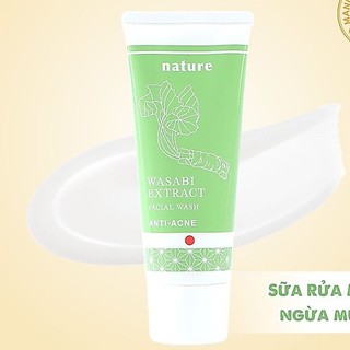 Sữa rửa mặt ngừa mụn chiết xuất Wasabi Naris Nature Facial Wash 100gr