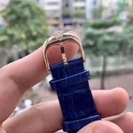 Đồng hồ Nam máy nhật, mẫu 3 kim mặt số đính đá, mặt xanh viền vàng,dòng cơ Automatic size 40mm , Đồng hồ thật giá trị th — ảnh 4