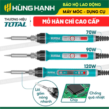 Mỏ Hàn Chì TOTAL 60W - 100W, Điều Chỉnh Nhiệt Độ, Đầu mỏ hàn thẳng, nhọn mỏ hàn thiếc hàn linh kiện điện tử, dây điện