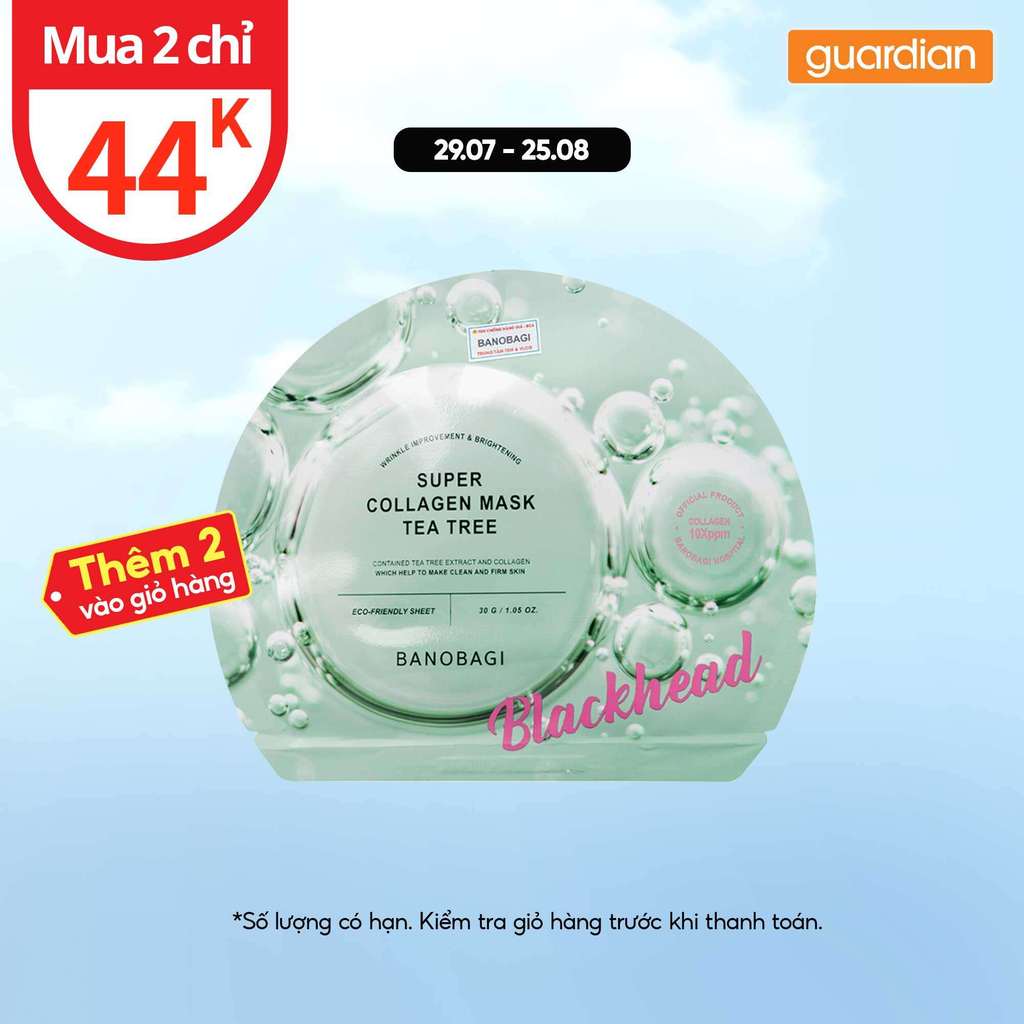Mặt Nạ Banobagi Dưỡng Sáng Và Cấp Ẩm Cho Da 30g (Xanh)