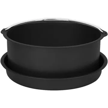 Chảo chiên không khí, hai chảo nướng 6 Inch cho nồi chiên không khí, tương thích với hầu hết các thương hiệu nồi chiên không khí, lò nướng và nồi ăn liền, có tính năng chống dính, máy rửa chén an toàn