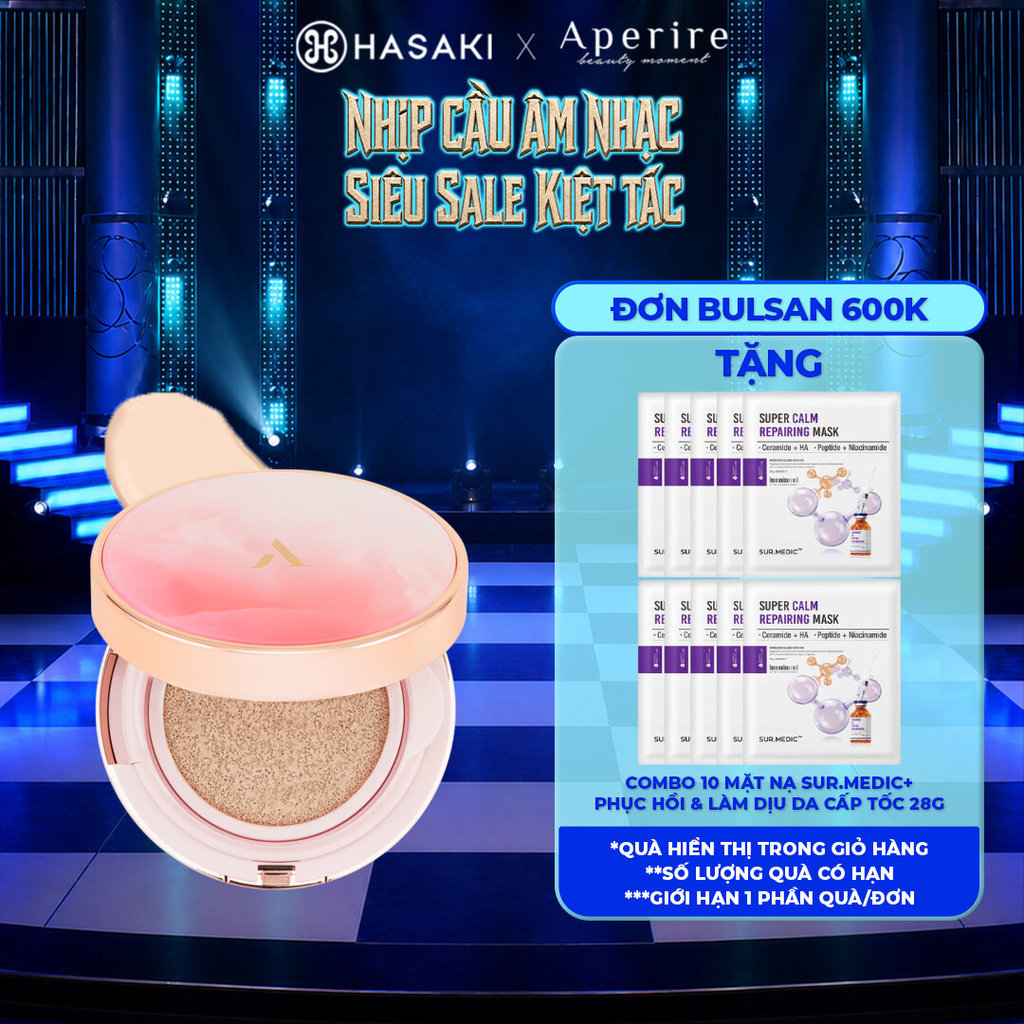 Cushion Chống Nắng Che Phủ Hoàn Hảo Aperire Day Dream Cover Cushion SPF50+/PA++++ (13g)