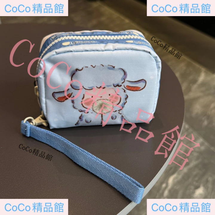 Lishijinya Lamb Nhẹ Chống Thấm Nước Dây Đeo Tay Ly Hợp Chìa Khóa Ví Đựng Tiền Xu Túi Bảo Quản Túi Đựng Mỹ Phẩm Nữ Túi Vuông Nhỏ Túi Đựng Mỹ Phẩm In AB Side 6701 – 6