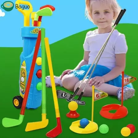 Bộ trò chơi golf trẻ em BAGUO, Bộ đồ chơi golf Mini cầm tay, Đồ chơi thể thao Câu lạc bộ Thiết bị chơi Bộ đồ chơi trẻ em thông thường Bộ câu lạc bộ chơi gôn Đồ chơi trẻ em