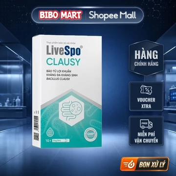 [MALL] Men vi sinh LiveSpo Clausy 2 tỉ lợi khuẩn giúp cân bằng hệ vi sinh đường ruột (Hộp 10 ống) - BM005