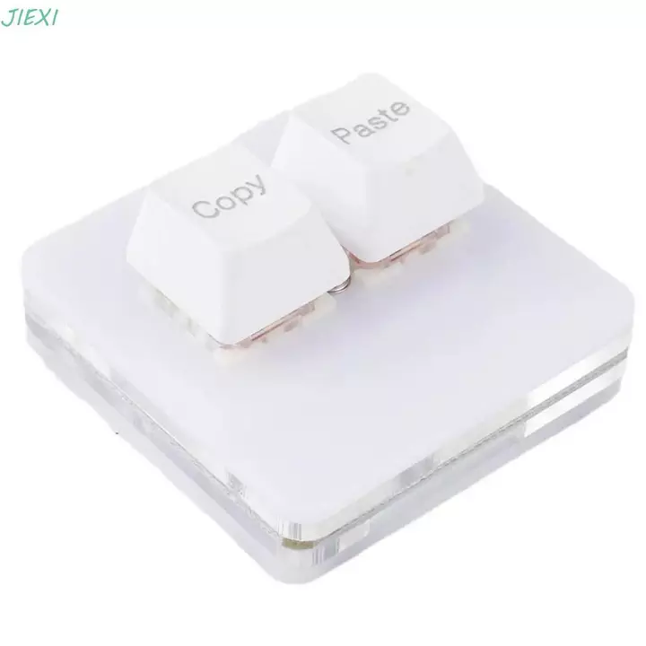 JIEXI Copy Paste Bàn Phím, Acrylic Red Switch Tùy Chỉnh Mini 2 Phím Bàn Phím, Hot Swap Bàn Phím Cơ Mini 2 Phím Bàn Phím Mini Văn Phòng