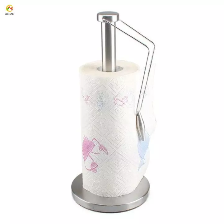 ECHOG Cuộn Giấy Giá Ổn Định Tiện Ích Nhà Bếp Bằng Thép Không Gỉ Tiện Ích Trang Trí Bàn Nhà Có Kẹp Giữ Nhỏ Dọc Khăn Giấy Giá Để Đồ