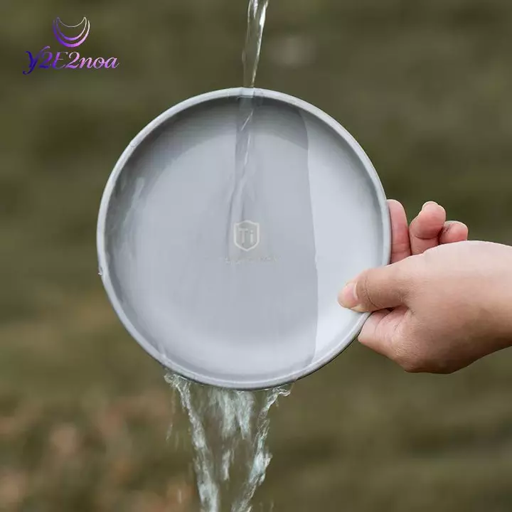 Y2E2noa 1 Đĩa Cắm Trại Titan Bộ Đồ Ăn Du Lịch Staable Đồ Dùng Cắm Trại Bacountry Bộ Đồ Ăn Cho Bapa Thiết Bị Dã Ngoại HOT
