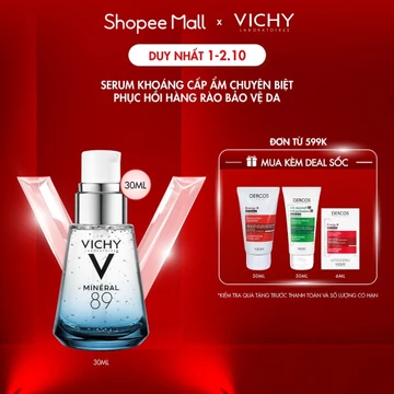 Dưỡng chất giàu khoáng chất giúp da sáng mịn và căng mượt Vichy Mineral 89 30ml