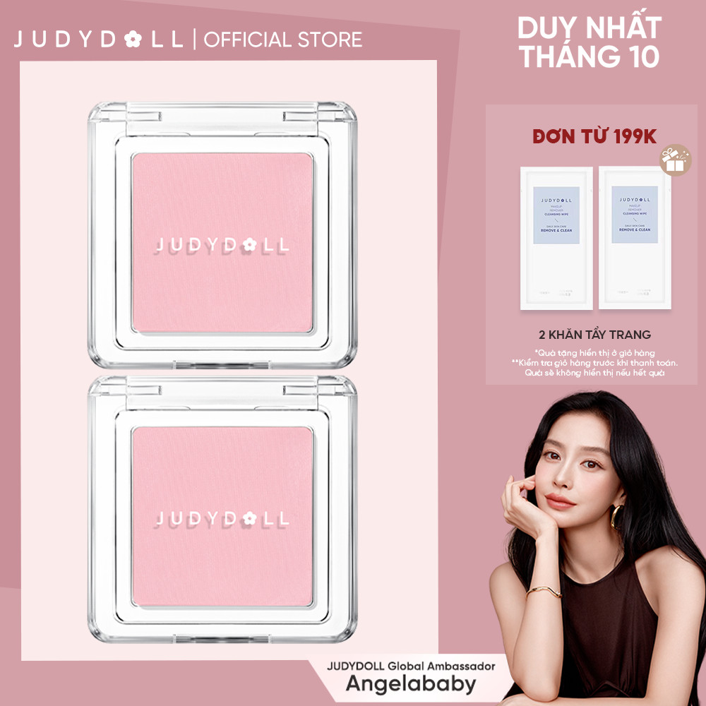 [Combo 2] Phấn Má Hồng JUDYDOLL 2g Đơn Sắc Mịn Lì Chuẩn Màu Trang Điểm Tự Nhiên Lâu Trôi Bền Màu