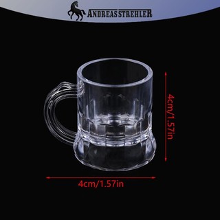 Onetimingfine 1 Cốc Bia 2oz Tay Cầm Nhỏ Rượu Whisky Nhựa Cho Tiệc Cốc Thủy Tinh Barware Nhà Bếp Thanh Ăn Trang Trí Sân Vườn VN