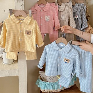 (6m-15Yrs) Bộ đồ ngủ trẻ em thu đông mới 2025, Đồ mặc nhà cho bé bằng lông cừu & nhung, Bộ đồ ngồi ấm áp 2 món dành cho bé trai và bé gái