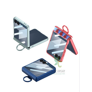 Bản lề từ tính Full Ring Holder Stand Case Case cho Samsung Galaxy Z Flip 7 6 5 Vỏ màn hình kính