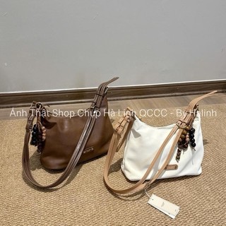 CHIO2nd - Charm Chuỗi Hạt Túi đeo vai Chio Da Mềm Quai Kép Charm chuỗi hạt HS281