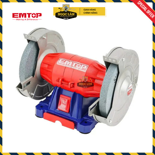 [Chính hãng] Máy mài 2 đá để bàn EMTOP loại 150W/350W đường kính đĩa 150/200mm mài dao kéo cao cấp