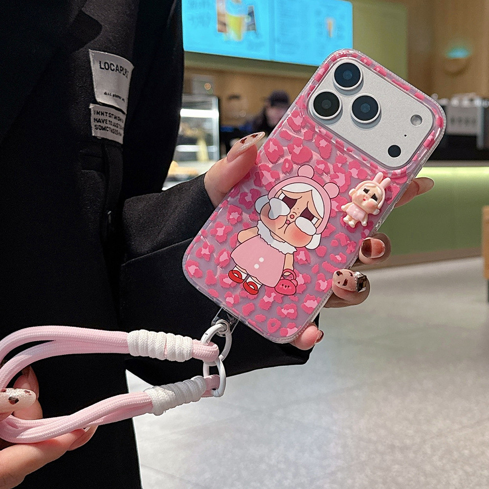 Ốp Điện Thoại In Hình Da Báo Khóc 3D Cho iPhone 17 Pro Max 17 Air 16 Plus 15 14 13 12 11 Vỏ Bảo Vệ Chống Sốc