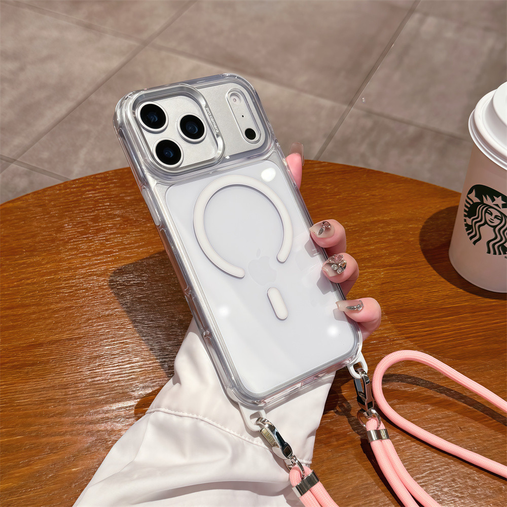 Ốp điện thoại trong suốt chống rơi từ tính chất lượng cao cho iPhone 17 Pro Max 16 12 13 14 15 pro max Air 16 plus Bảo vệ ống kính chống rơi Vỏ cứng bảo vệ điện thoại