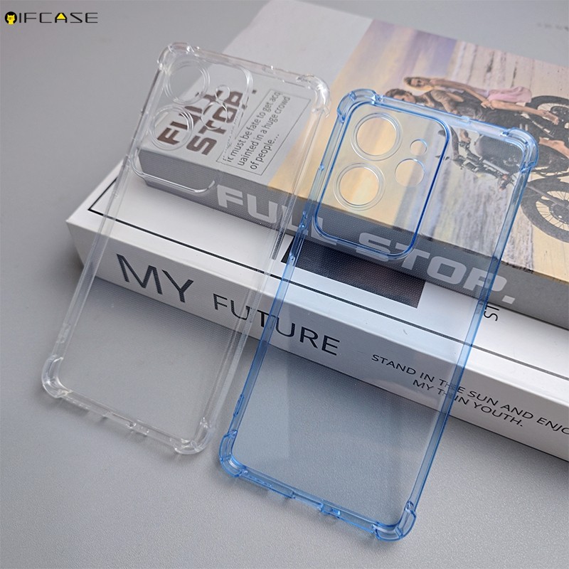 Ốp Lưng Trong Suốt Đen Xám Xanh Túi Khí Đơn Giản Chống Rơi Vỏ Mềm Chống Sốc Cho Meizu 21 20 18 Pro