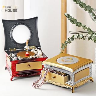 PlumHOUSE Vũ Công Xoay Cổ Điển Ballerina Piano Hộp Nhạc Trang Sức Người Tổ Chức Ballerina Gió Lên Hộp Nhạc Lưu Trữ Người Tổ Chức Có Gương VN