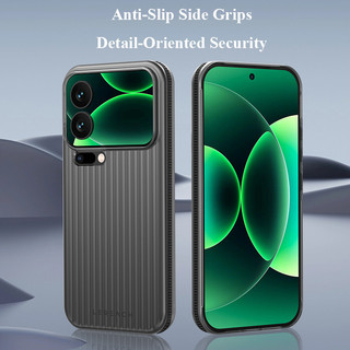 Lereach cho Xiaomi 17 Pro Max / 17Pro / 17 Vỏ điện thoại PC mờ sóng, Vỏ bảo vệ mỏng chống trượt lăng kính nhẹ và bóng
