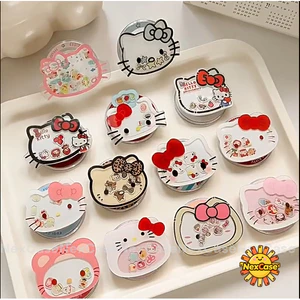 Giá đỡ gương điện thoại di động là chiếc gương hình trái tim màu đỏ bằng tiếng Anh