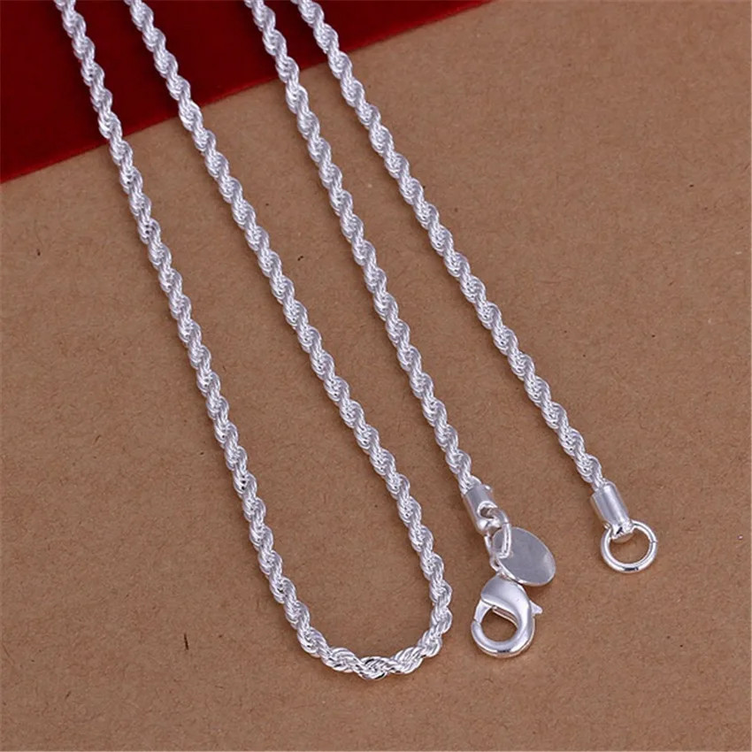 Vòng cổ thời trang từ kim loại bạc 925%, kích thước 16-24 inches, phù hợp cho nữ.