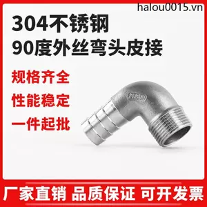 Thép không gỉ 304 Dây Bên Ngoài Khuỷu Tay Chùa 90 Độ Góc Phải Ống Nước Khuỷu Tay Da Kết Nối Bên Ngoài Ren Ống Dầu Ba
