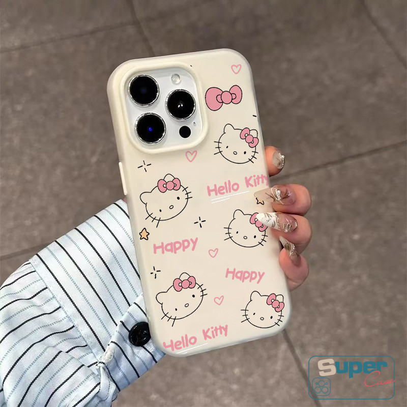 DCase Tương Thích Cho IPhone 11 13 15 16 17 12 14 Pro Max 7Plus XR X XS Max Air 16 7 14 6 15 Plus Hoạt Hình Thời Trang Dễ Thương Hello Kitty Trái Tim Tình Yêu Bảng Chữ Cái Doodle Bìa Mềm
