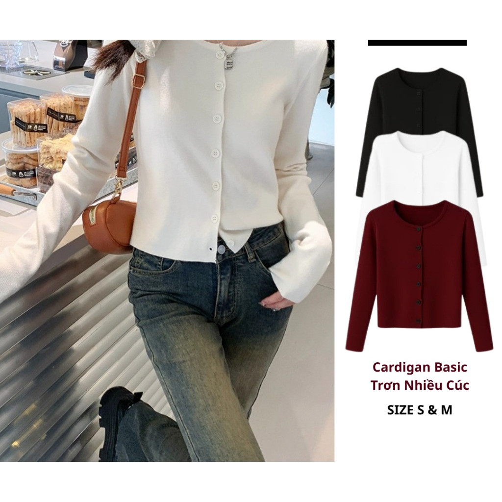 [MỞ BÁN] Áo Khoác Cardigan Nữ Dáng Dài Có Cúc Basic Thanh Lịch_A740