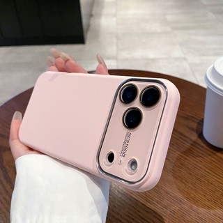 Phim Bảo Vệ Ống Kính Kính Màu Cam Lỏng Silicon Ốp Lưng Điện Thoại iPhone 17Promax 17Pro 16Promax 13 14 15 Pro Max Chống Sốc Màu Kẹo Nữ Vỏ Di Động
