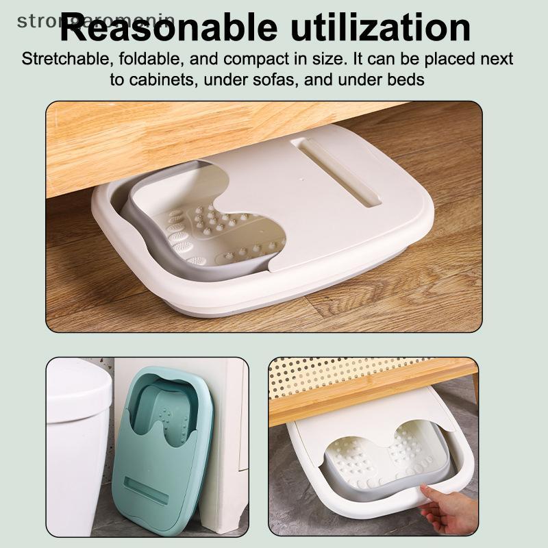 ST Có Thể Gập Lại Footbath Xô Xô Ngâm Chậu Gấp Spa Bồn Tắm Chân Xô Hộ Gia Đình Xông Hơi Bồn Tắm Làm Móng Chân Bồn Tắm ST