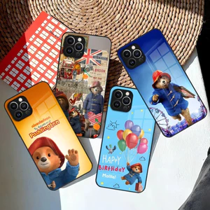 BK-1 Ốp Điện Thoại Gấu Paddington Dễ Thương Cho Iphone 15 14 12 11 13 Pro Max Mini X 8 Xr Xs 7 Puls Kính