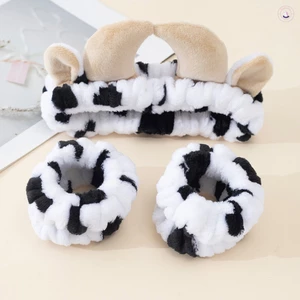 Băng đô tai sang trọng có dây đeo cổ tay - Phụ kiện tóc dự tiệc trang phục dễ thương để rửa mặt