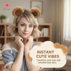 MJnmc 1 Cái Mềm Mại & Đáng Yêu Unisex Phụ Kiện Sang Trọng Tai Gấu s Cho Các Bữa Tiệc Hàng Ngày Và Cosplay Món Quà Lý Tưởng Cho Mọi lứa Tuổi Mới