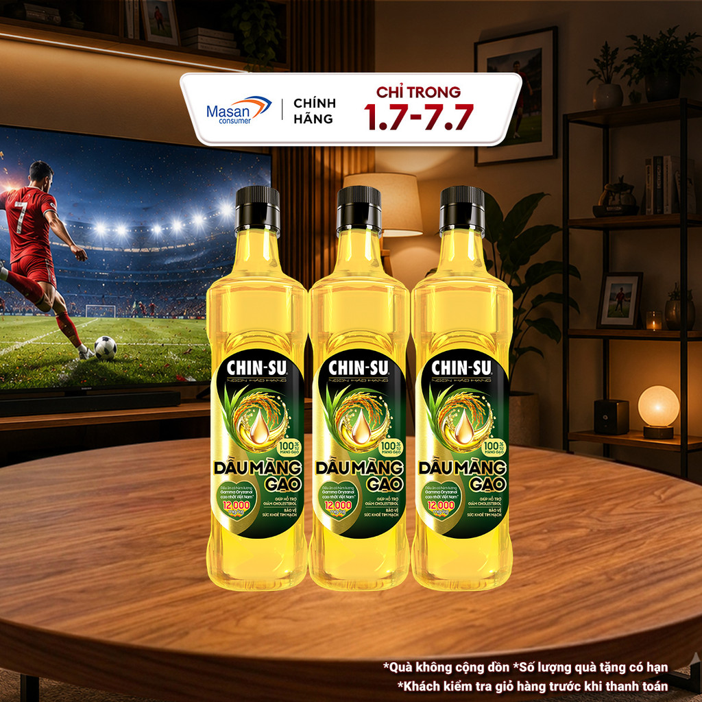 Combo 3 Dầu màng gạo CHIN-SU chai x 750ml