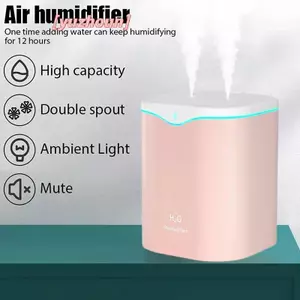 Máy tạo độ ẩm phun sương mát mẻ cho phòng ngủ, Máy tạo độ ẩm không khí siêu âm siêu yên tĩnh 2L, Máy tạo độ ẩm lấp đầy trên cùng, Máy tạo độ ẩm để bàn chạy bằng USB