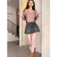 Mùa Hè Y2k Hàn Quốc Cao Cấp Chữ A Xanh Denim Xếp Ly Mini Váy Nữ Punk Bông Tai Kẹp Dạo Phố Thời Trang Váy Jean