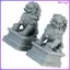 2 Chiếc Mini Sư Tử Tượng Đá Xám Trang Trí Tượng Sư Tử Cho Văn Phòng Tại Nhà Để Bàn Trang Trí Kevga