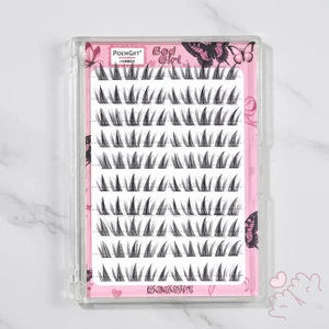 Phân đoạn Bướm Lông Mi Giả Tự Nhiên C Curl Đen Anime Phong Cách Mắt Mở Rộng Lông Mi Sợi