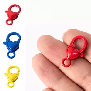 Flgo 40 Miếng Tình Yêu Hình Trái Tim Tôm Hùm Móng Vuốt Kẹp Phụ Kiện Thời Trang Cho Móc Khóa Dây Chuyền Vòng Tay Dự Án Trang Sức