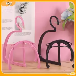 Giá đỡ tóc giả nhựa VFZ cao cấp, giá treo tóc giả/mũ/tóc nối dài màu tím, phụ kiện trưng bày Louislifecool