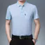 Áo sơ mi Polo ngắn tay thoải mái cho nam mùa hè có túi, áo ngắn tay bằng lụa băng