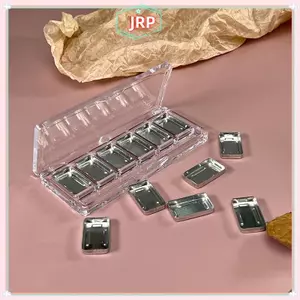 JRP 6 Lưới Blusher Mỹ Phẩm Hộp Đựng Có Thể Đổ Lại Bảng Màu Rỗng Phấn Mắt Đĩa Trang Điểm Bảng DIY Dụng Cụ Facelift Tấm JRP
