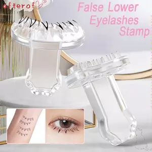 Tem lông mi giả AFTEROF, In lông mi dưới DIY hình chữ V, Dụng cụ trang điểm Nhìn tự nhiên Dễ dàng đưa vào Nhãn dán mô phỏng Lông mi