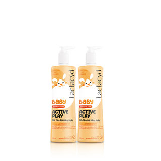 Bộ 2 chai Sữa Tắm Gội Trẻ Em Lactacyd Baby Active Play,Giúp Đề Kháng Da Và Bảo Vệ Bé Khỏi Vi Khuẩn 500ml/chai