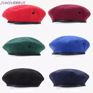 Mũ nồi JUNYUE88US, Mũ đồng phục có thể điều chỉnh màu trơn, Unisex Casual Thu Đông Mũ họa sĩ trưởng thành Hiệu suất sân khấu