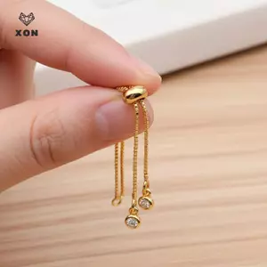 Phụ kiện vòng tay DIY Hạt cao su 5mm Dây chuyền thanh trượt vòng có thể điều chỉnh cho đầu nối trang sức Mặt dây chuyền Làm quà tặng thủ công [Mina]