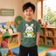 Áo ngắn tay bé trai thỏ con mềm mịn trẻ em Size 90-150
