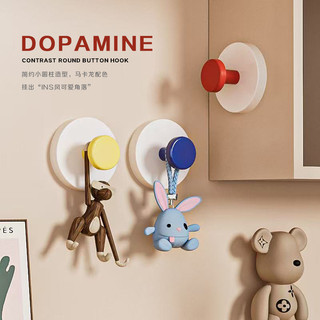 Dopamine Lối Vào Móc Không Đục Lỗ Nhà Bếp Liền Mạch Phòng Tắm Chìa Khóa Lưu Trữ Quần Áo Móc Dính Chắc Chắn Miếng Dán Móc
